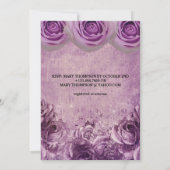 Faire-part de mariage Rose pourpre gothique (Dos)
