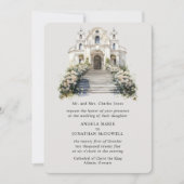 Faire-part de mariage Rose Romantique (Devant)
