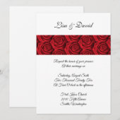 Faire-part de mariage Rose rouge (Devant / Derrière)