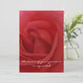 Faire-part de mariage Rose rouge (Debout devant)