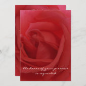 Faire-part de mariage Rose rouge (Devant / Derrière)