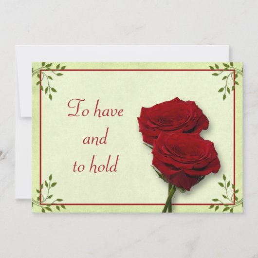 Faire-part de mariage Rose rouge (Devant)