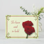 Faire-part de mariage Rose rouge (Debout devant)