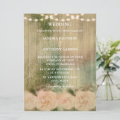 Faire-part de mariage Rose rustique (Debout devant)