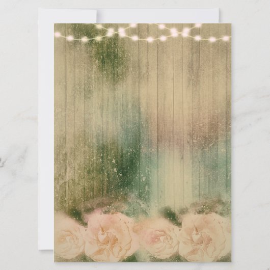 Faire-part de mariage Rose rustique (Dos)