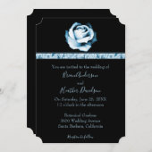 Faire-part de mariage Rose Sapphire (Devant / Derrière)