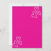Faire-part de mariage rose / simple romantique (Dos)