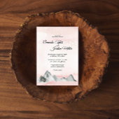 Faire-part de mariage Rose Sunrise Mountain