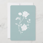 Faire-part de mariage Rose turquoise (Dos)
