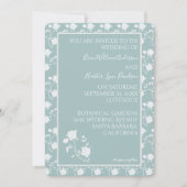 Faire-part de mariage Rose turquoise (Devant)