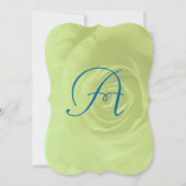 Faire-part de mariage Rose vert ou changer de coul (Devant)