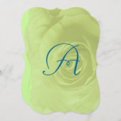 Faire-part de mariage Rose vert ou changer de coul (Devant / Derrière)