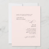 Faire-part de mariage rose vif moderne (Devant)