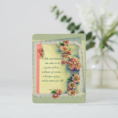 Faire-part de mariage Rose vintage (Debout devant)