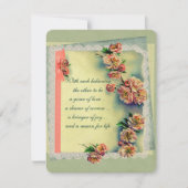 Faire-part de mariage Rose vintage (Devant)