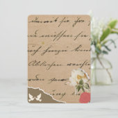 Faire-part de mariage Rose Vintage (Debout devant)