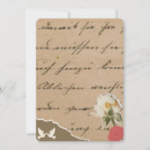 Faire-part de mariage Rose Vintage (Devant)