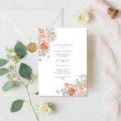 Faire-part de mariage Rose vintage