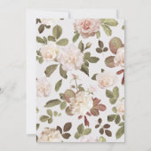 Faire-part de mariage Rose vintage (Dos)