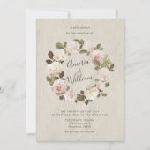 Faire-part de mariage Rose vintage (Devant)