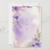 Faire-part de mariage Rose Violette Élégant (Dos)
