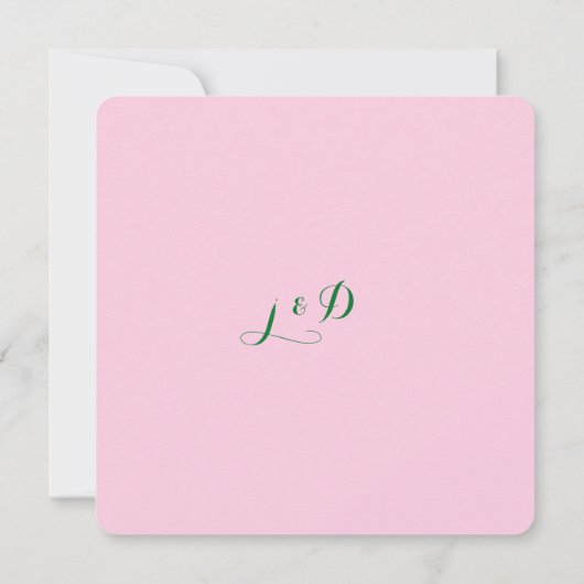 Faire-part de mariage rose Zinnia (Dos)