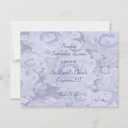 Faire-part de mariage Roses (Dos)