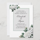 Faire-part de mariage Roses blanches (Devant)