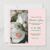 Faire-part de mariage Roses blanches (Devant)