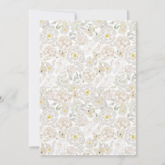 Faire-part de mariage Roses d'aquarelle (Dos)