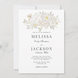 Faire-part de mariage Roses d'aquarelle