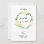 Faire-part de mariage Roses et Olives (Devant)