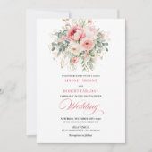 Faire-Part de Mariage Roses Fines dans un Style Ch (Devant)