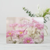 Faire-part de mariage Roses Fleurs Romantiques (Debout devant)