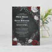 Faire-part de mariage Roses gothiques (Debout devant)