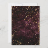 Faire-part de mariage Roses or aquarelle (Dos)