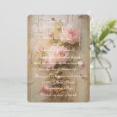 Faire-part de mariage Roses Romantiques (Debout devant)
