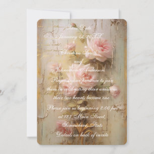 Faire-part de mariage Roses Romantiques