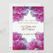 Faire-part de mariage, Roses roses (Dos)