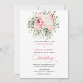 Faire-part de mariage Roses Roses Chic Rustique (Devant)