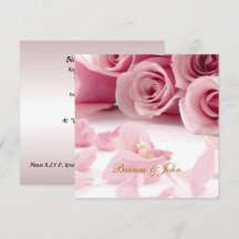 Faire-Part de Mariage Roses Roses Élégant