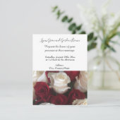 Faire-part de mariage Roses Rouges et Blanches (Debout devant)