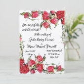Faire-part de mariage Roses sont rouges (Debout devant)