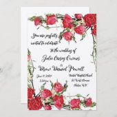 Faire-part de mariage Roses sont rouges (Devant / Derrière)