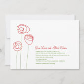 Faire-part de mariage rouge Abstrait (Devant)