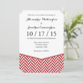 Faire-part de mariage rouge blanc (Debout devant)