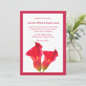 Faire-part de mariage rouge de Calla Lily (Debout devant)