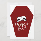 Faire-part de mariage (rouge) de cercueil (Dos)