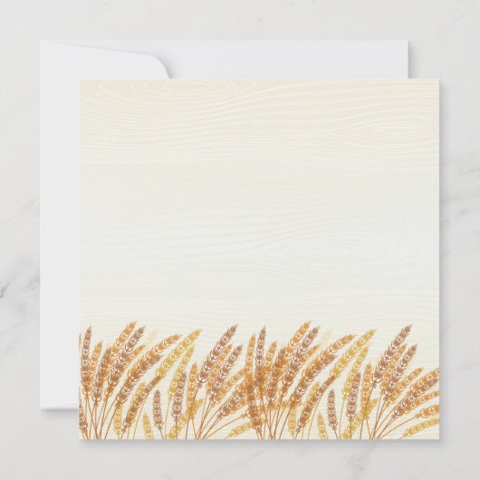 Faire-part de mariage rouge de grange (Dos)