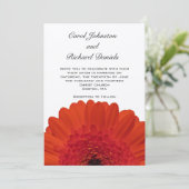 Faire-part de mariage rouge de marguerite de (Debout devant)